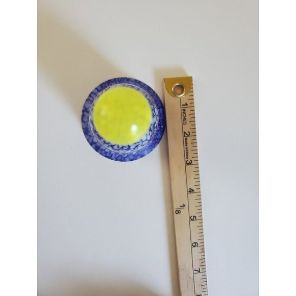 Vintage Art Glass Bell with Blown Glass top and bottom Czech Republic 5.5" tall - Picture 6 of 6